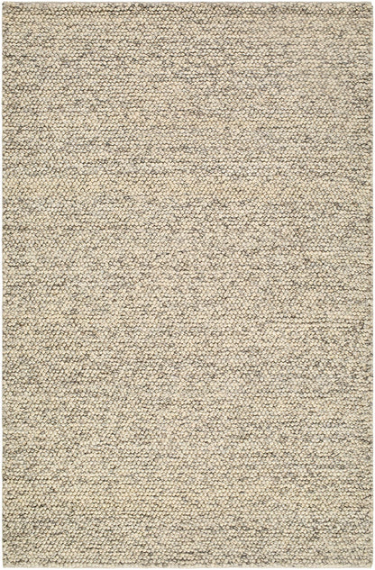Clayne Beige & Charcoal Premium Wool Area Rug