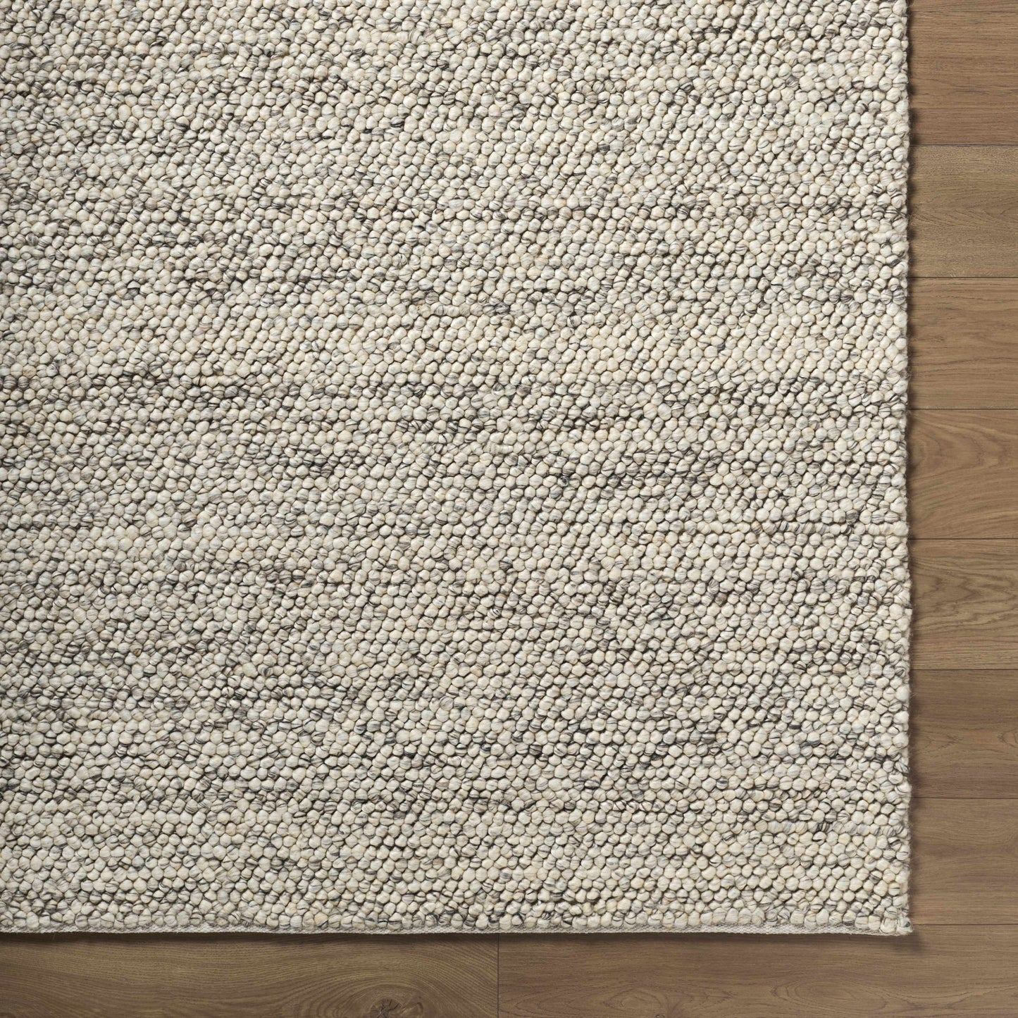 Clayne Beige & Charcoal Premium Wool Area Rug