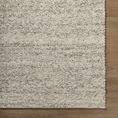 Clayne Beige & Charcoal Premium Wool Area Rug