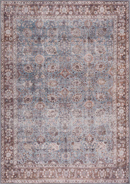 Dauis Blue Persian Style Washable Rug - Promo