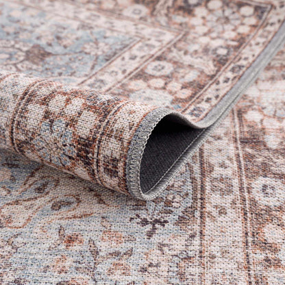 Dauis Blue Persian Style Washable Rug - Promo
