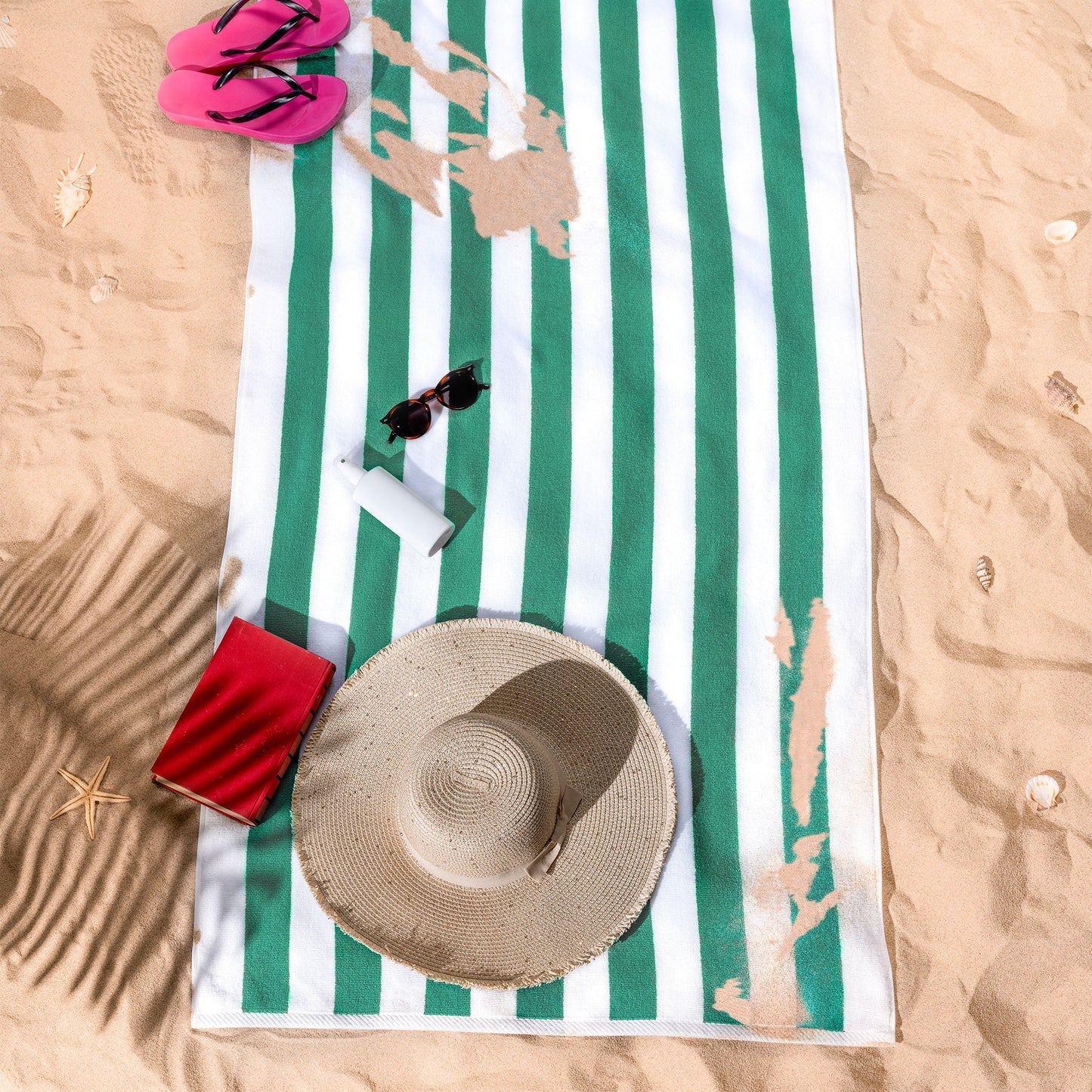 Cabana Striped Cotton Beach Towels 4 Pack - Quahog Bay Bedding