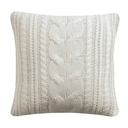 Camden Knit Cream Pillow - Coastal Throw Pillows