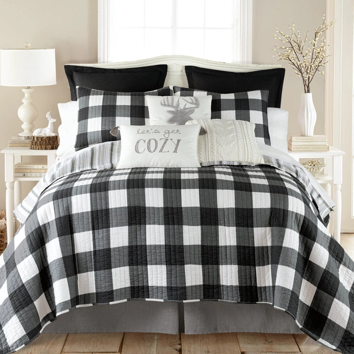 Camden Grey Faux Fur Moose Pillow - Fall Themed Bedding