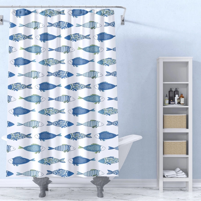 Catalina Fish Shower Curtain - Coastal Shower Curtains