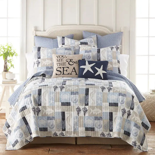 Complete 8PC Cerralvo Coastal Bedding Ensemble - Quahog Bay Bedding