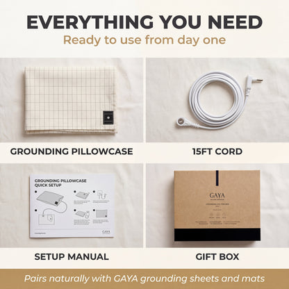 GAYA Grounding Pillowcase | Off White | 20 x 30 Inches