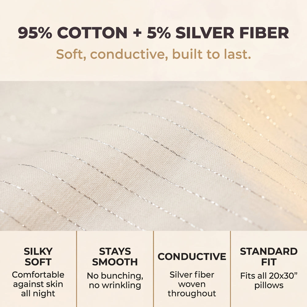 GAYA Grounding Pillowcase | Off White | 20 x 30 Inches
