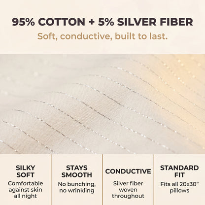GAYA Grounding Pillowcase | Off White | 20 x 30 Inches