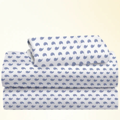 CinchFit Twin XL Sheet Sets 400TC Cotton Prints - Quahog Bay Bedding