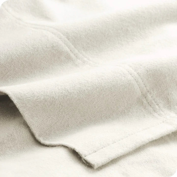 CinchFit No Tear Split Top King Cotton Flannel Cord Elastic Sheets American Made