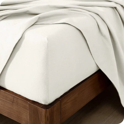 CinchFit No Tear Split Top King Cotton Flannel Cord Elastic Sheets American Made