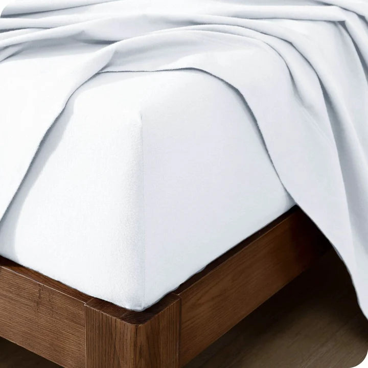 CinchFit No Tear Split Top King Cotton Flannel Cord Elastic Sheets American Made