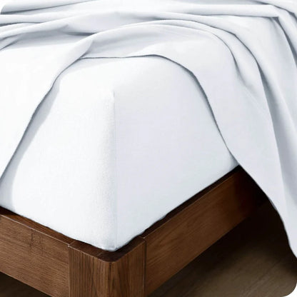 CinchFit No Tear Split Top King Cotton Flannel Cord Elastic Sheets American Made