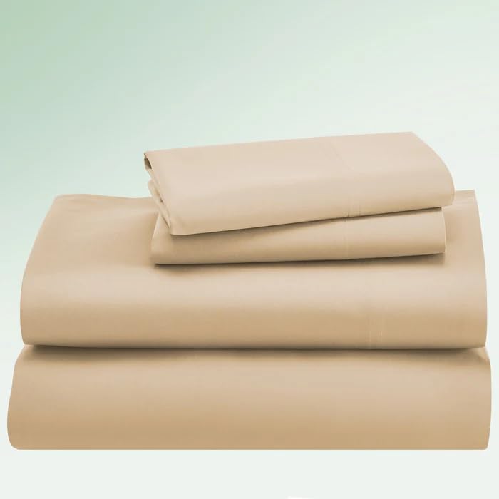Sheet Sale! CLEARANCE CinchFit Shallow Pocket Sheets 600TC Cotton - Twin XL - Tan