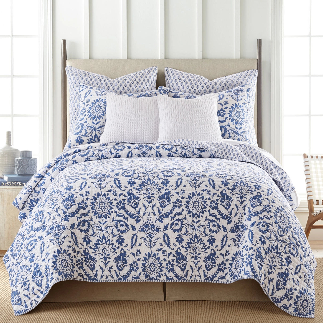 Clara Blue Euro Sham Set of 2 - Quahog Bay Bedding