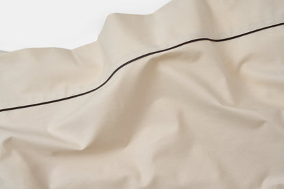 6PC Percale Bed Sheet Set With Piping Design - American Made With USA Grown Cotton