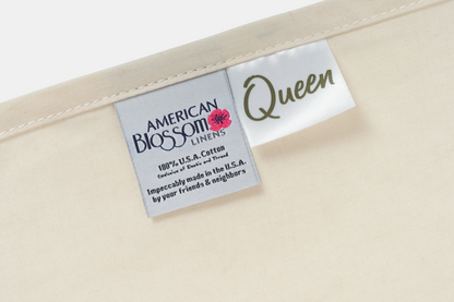 Percale Bed Sheet Set - American Made With USA Grown Cotton