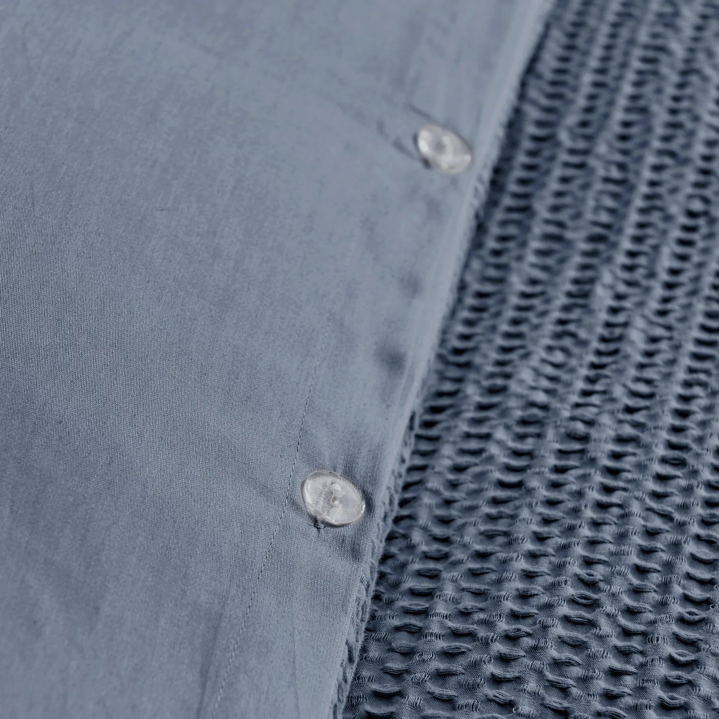 Cloud Waffle 100% Cotton Duvet Cover Set 3PC - Nautical Duvet Set - Navy