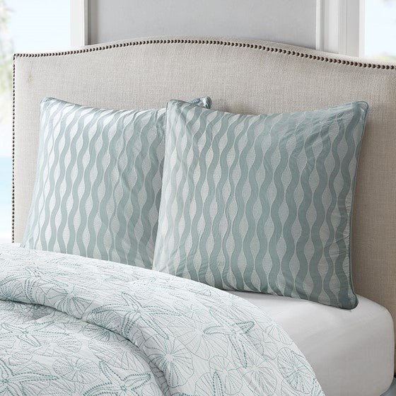 Coastal Maya Bay Euro Sham - Quahog Bay Bedding