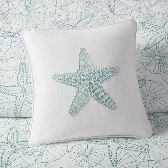 Coastal Maya Bay Square Pillow - Quahog Bay Bedding
