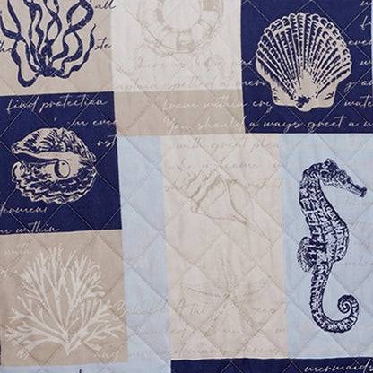 Universal V Berth Nautical Seascape Patchwork Quilt Set 3PC