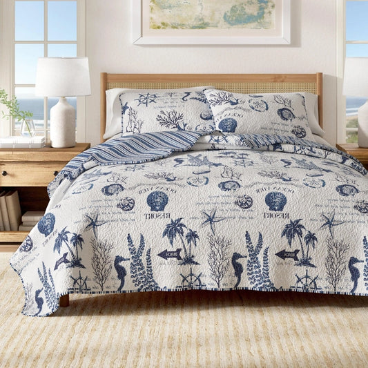Coastal Catalina Quilt Set 3PC