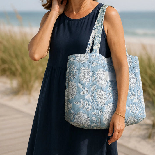 Coastal Tote Bag - Adare Blue