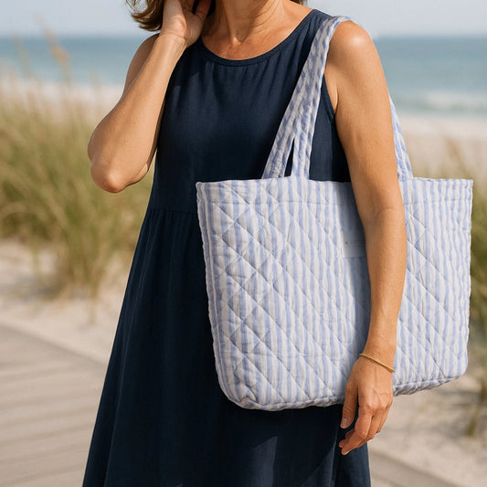 Coastal Tote Bag - Martha Stripe