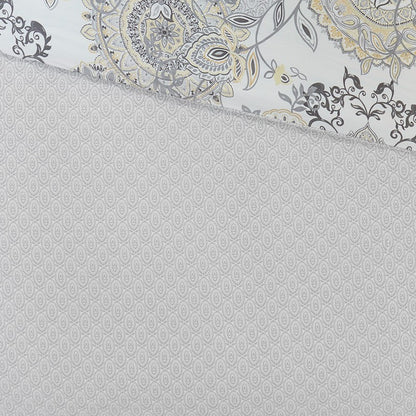 Coastal Yellow Medallion Floral Comforter Set - Cotton Isla 8PCS