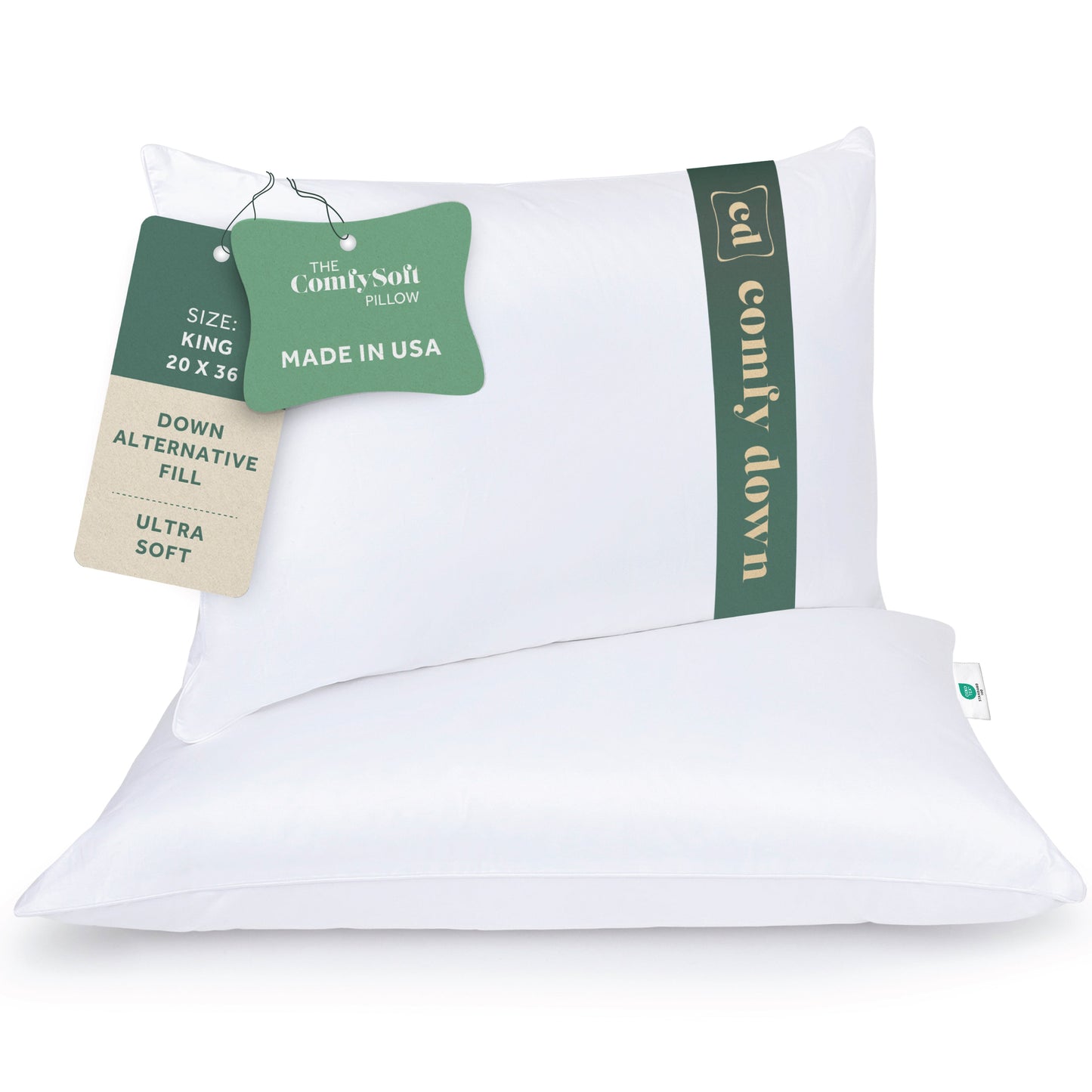 ComfySoft Down Alternative Pillow, Ultra soft