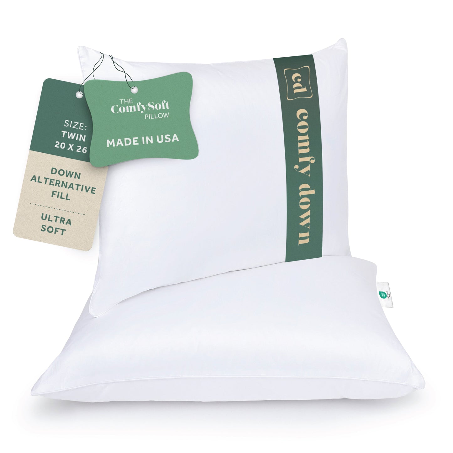 ComfySoft Down Alternative Pillow, Ultra soft