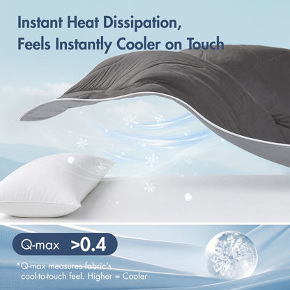 Cooling Lightweight Down Alternative Reversible Comforter | Nautical Comforters | Grey
