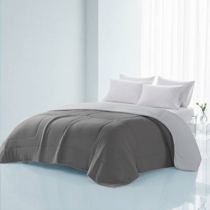 Cooling Lightweight Down Alternative Reversible Comforter | Nautical Comforters | Grey
