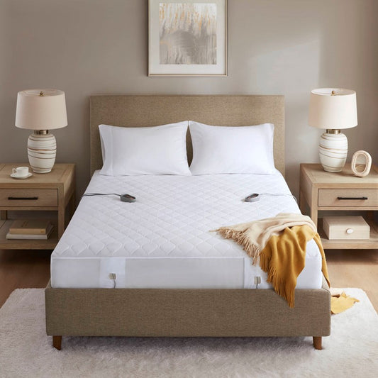 Cotton Blend Heated Mattress Pad