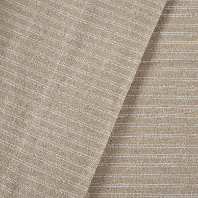 Sleep Philosophy Flannel Sheet Set – Beige/White Stripes | 100% Cotton