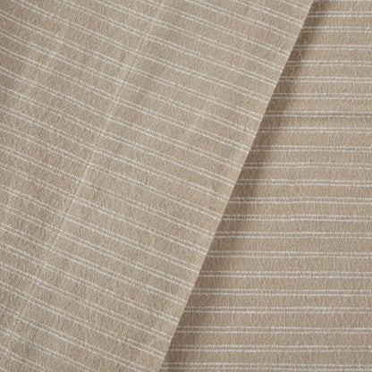 Sleep Philosophy Flannel Sheet Set – Beige/White Stripes | 100% Cotton