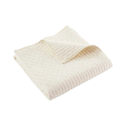 Cross Stitch Quilted Throw - Quahog Bay Bedding