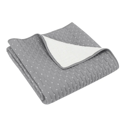Cross Stitch Quilted Throw - Quahog Bay Bedding