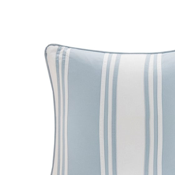 Crystal Beach Pieced Square Pillow Coastal Decor - Quahog Bay Bedding