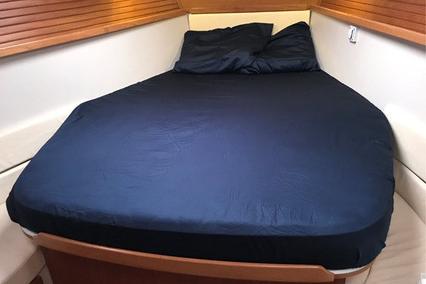 Custom Yacht Bedding - Custom Sheets - Rounded Boat Mattress