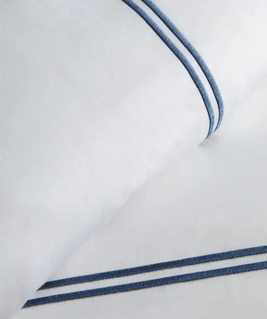 Custom 600TC Double Stripe Embroidered Duvet Cover Set Yacht Bedding