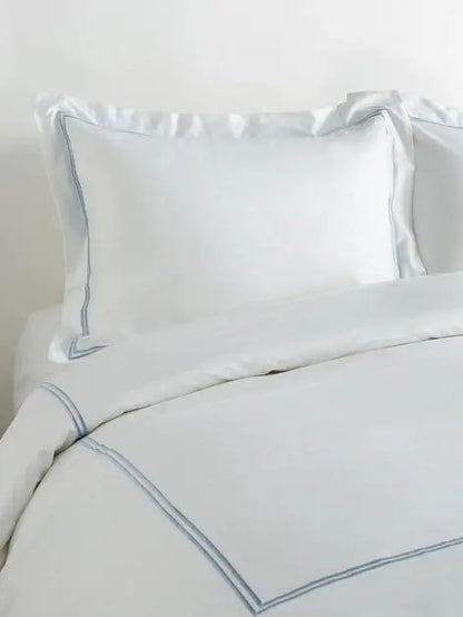 Custom 600TC Double Stripe Embroidered Duvet Cover Set Yacht Bedding
