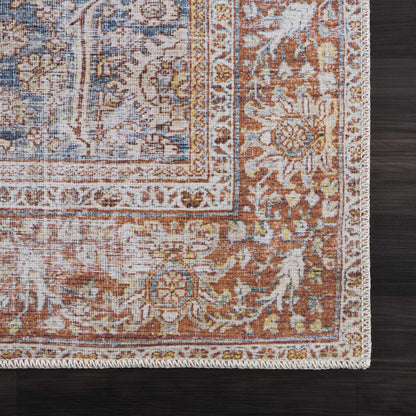 Rust Mair Traditional Washable Area Rug - Clearance