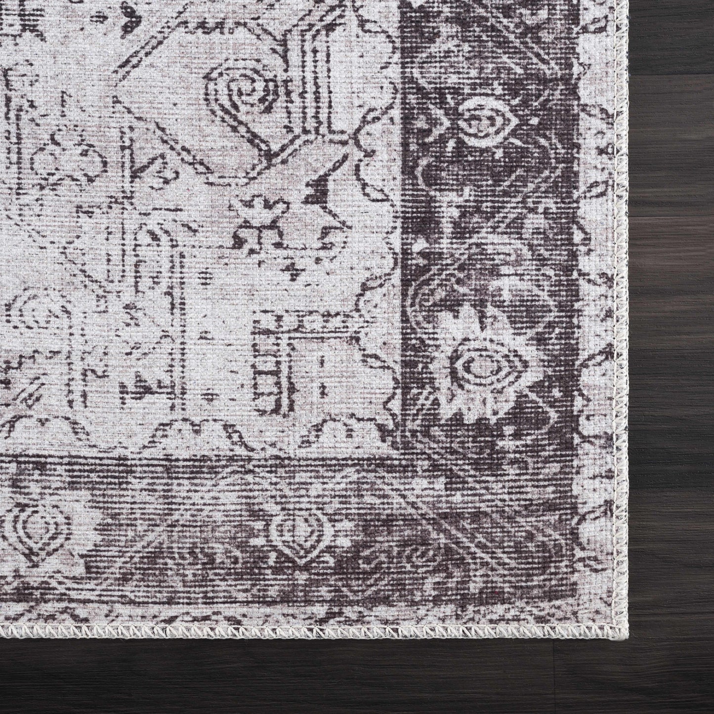 Rosman Black Washable Rug - Limited Edition