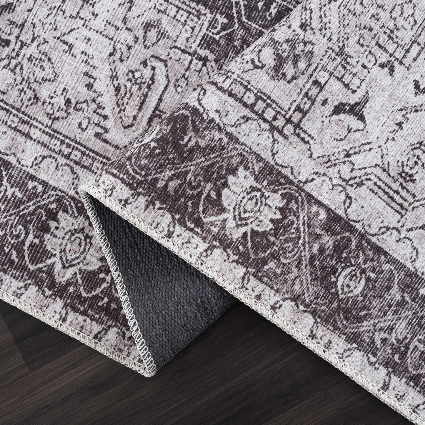 Rosman Black Washable Rug - Limited Edition