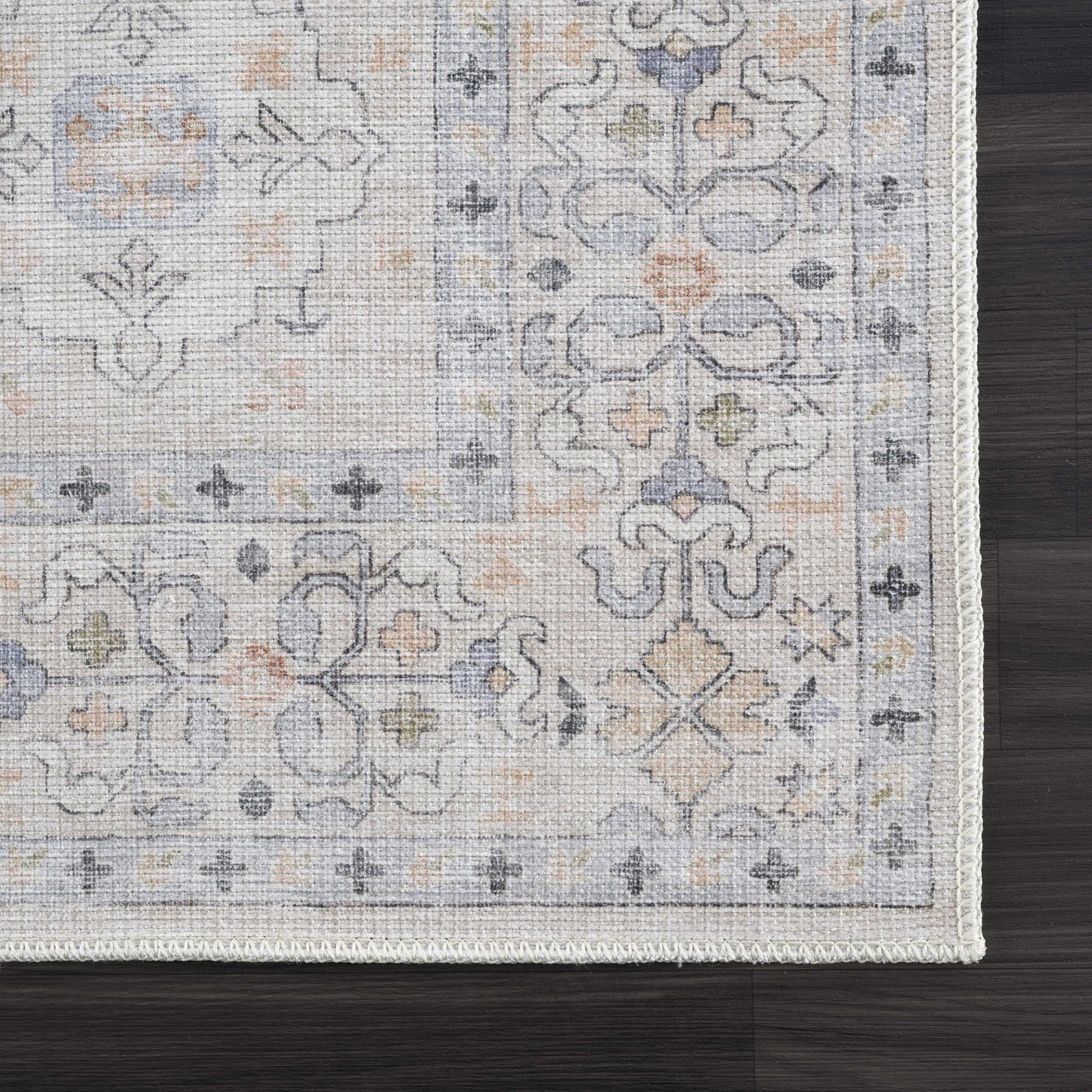 Beige Beckett Vintage Washable Area Rug - Promo