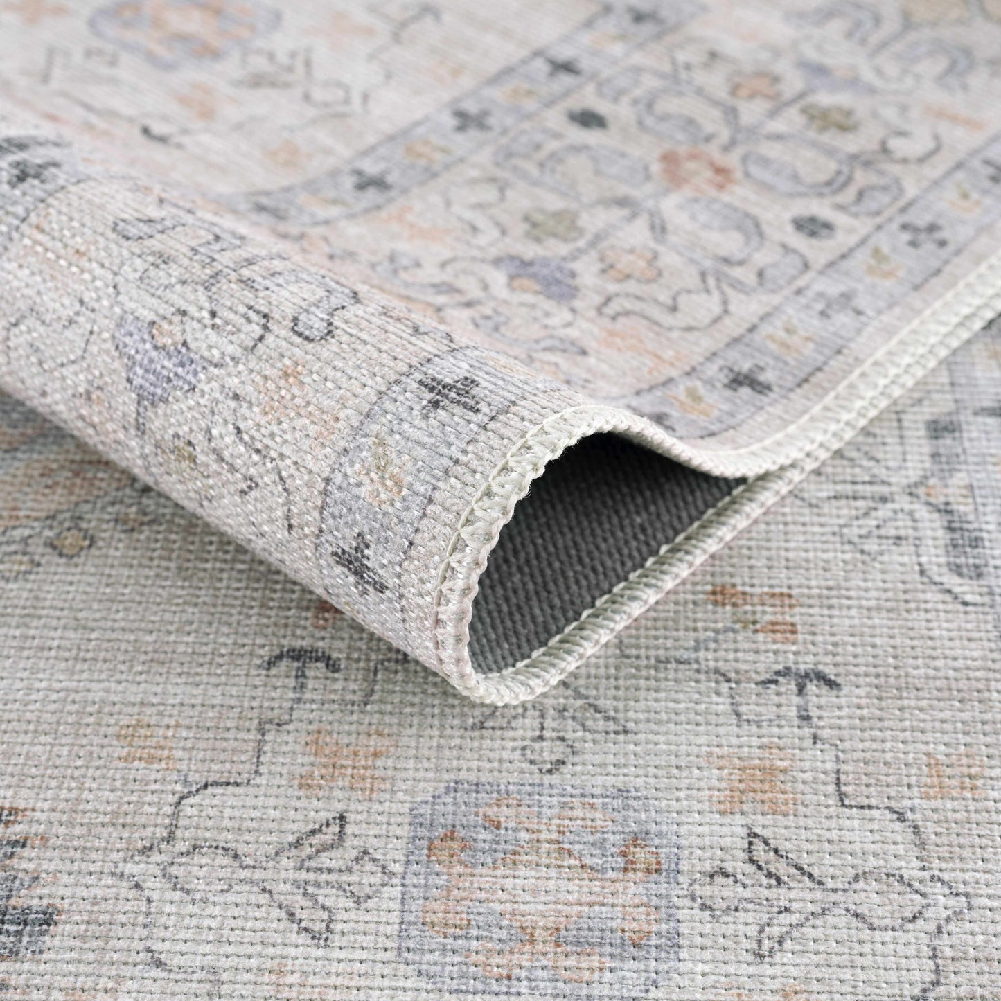 Beige Beckett Vintage Washable Area Rug - Promo
