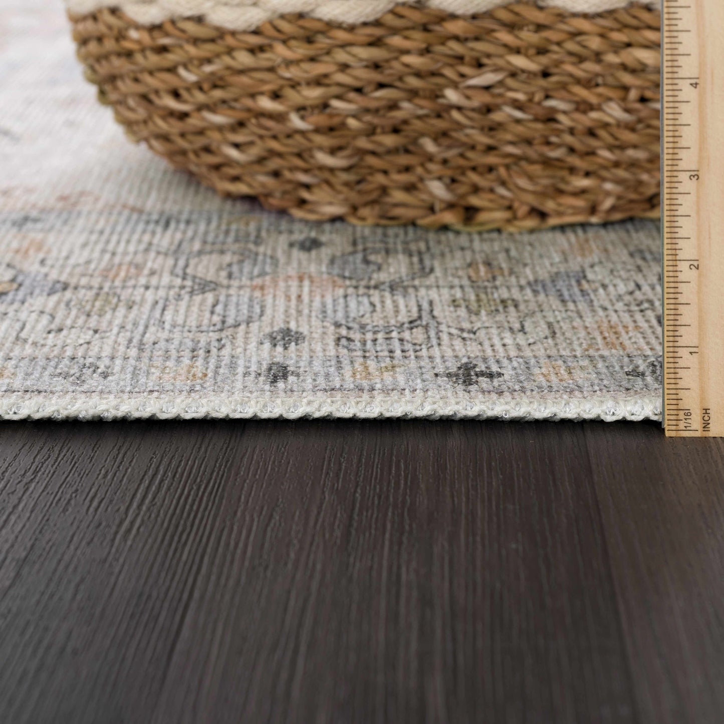 Beige Beckett Vintage Washable Area Rug - Promo