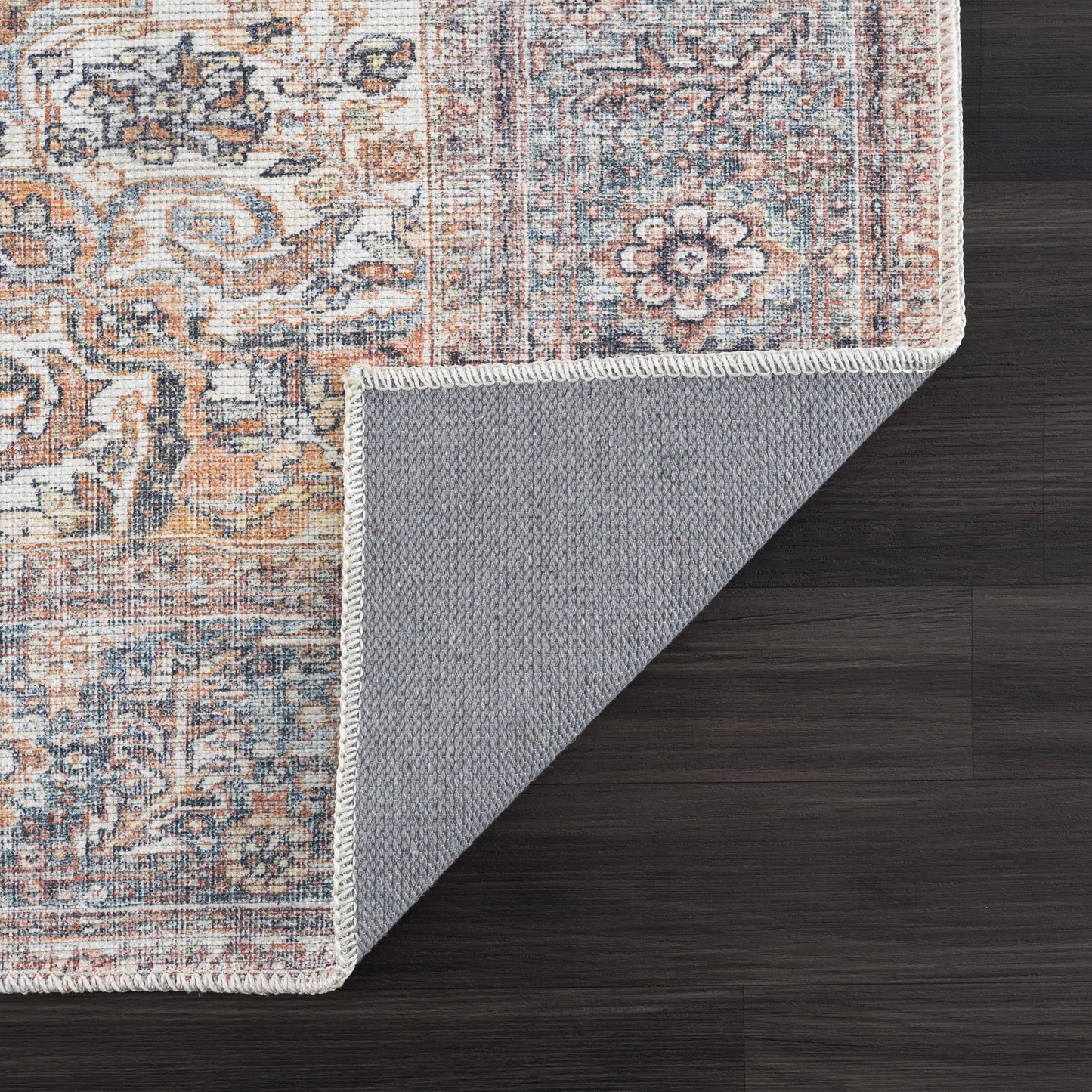 Rust Gardnertown Medallion Washable Area Rug - Clearance